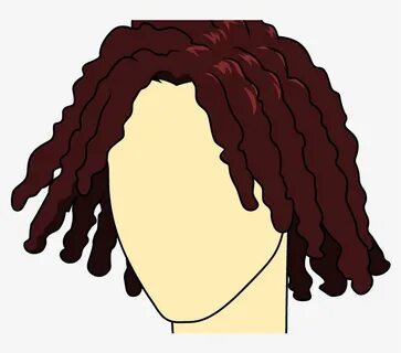 How To Draw Male Hairstyle - Cartoon With Dreads Transparent