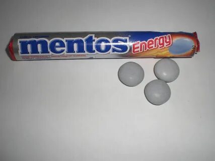 Mentos Energy First it tastes like Red Bull, but the after. 