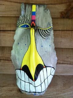 Palm frond tiki mask Palm frond art, Palm tree art, Palm fro