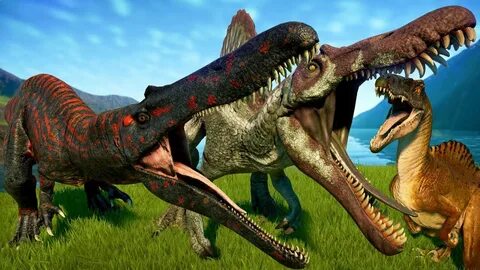 Spinosaurus Vs Baryonyx Vs Suchomimus Vs Spinoraptor - Juras