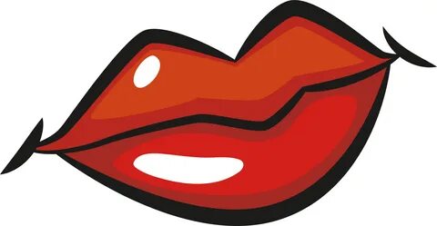 Cartoon Lip Drawing Clip Art - Drawings Of Cartoon Lips - (1