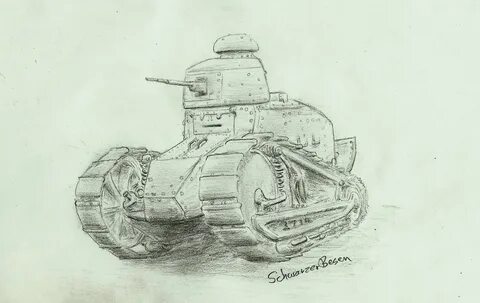 How To Draw A World War 1 Tank - Howto Draw