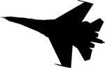 Jet Clipart Sukhoi - Su 27 Silhouette - (2400x1750) Png Clip