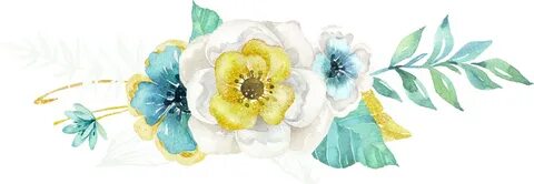 Library of teal watercolor flower image free png files ► ► ►