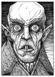 Inktober Day 1 - Nosferatu Horror drawing, Horror art, Scary