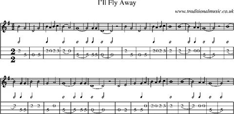 Mandolin Tab and Sheet Music for song:I'll Fly Away