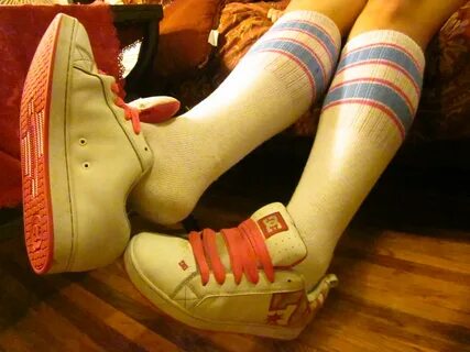 Hot Pink and White DCs & Skater Socks NEW FLICKR: https://fl
