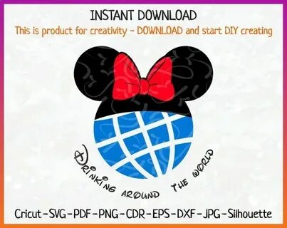 Epcot Mickey & Minnie Cutting File in SVG DXF and PNG Format