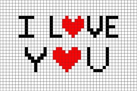 I love you Pixel Art- Pixel I love you Pixel Art- Pixel #Sti