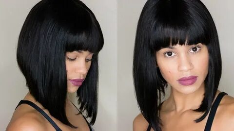 Inverted Bob Lace Wig with Bangs feat. Eva Wigs - YouTube