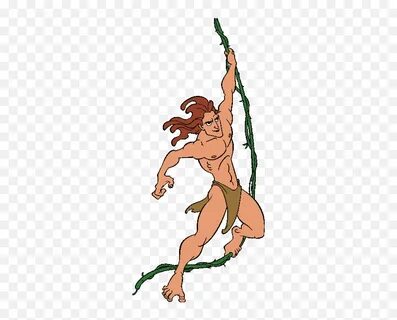 Tarzan Disney Clipart - Tarzan Swinging On Vine Png,Tarzan P