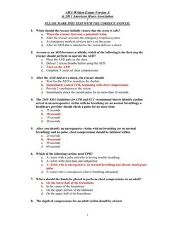 Acls Test Answers Pdf / ACLS Post Test Cardiac Arrest Cardio