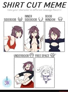 SHIRT CUT MEME INNER BOOB SID SIDEBOOB WINDOW UNDERBOOB FREE SPACE - Americ...