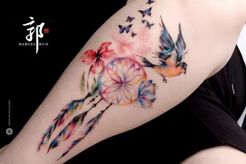 Tattoos, Forearm tattoo design, Watercolor dreamcatcher tatt