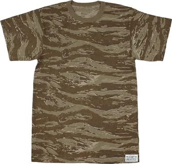 Desert Tiger Stripe Camouflage Short Sleeve T-Shirt with ARM