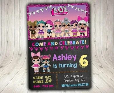 LOL surprise PERSONALIZED INVITATION GLITTER STYLE This orde