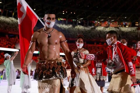 New York Post в Твиттере: "Tonga's glistening flag bearer Pi