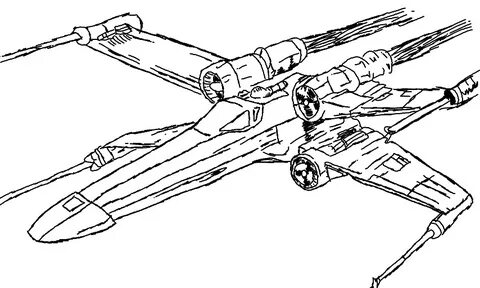 X-Wing Coloring Page Printable