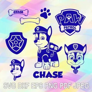 Cartoon Vector Paw patrol face Svg Dxf Png files for Cricut 
