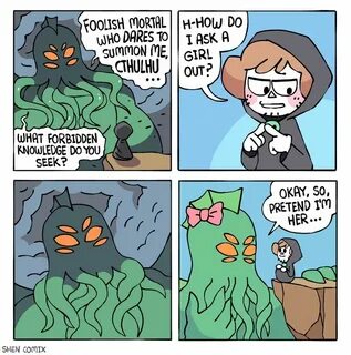 Cthulhu only wants pure love Really funny memes, Cute comics