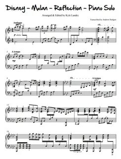 Christina Aguilera - Reflection ноты для фортепиано скачать 