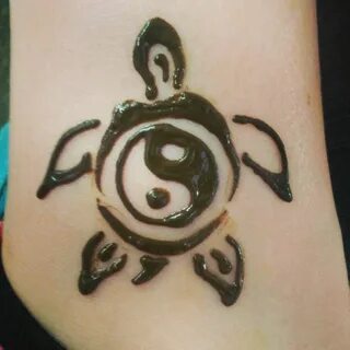 Ying and yang turtle henna Henna tattoo designs, Simple henn