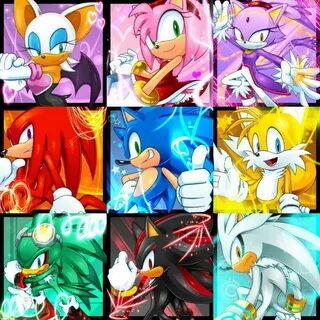 Sonic Tails Knuckles Amy Shadow Rouge Silver Jet Blaze Sonic