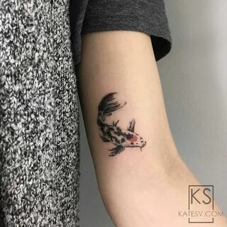 By @kate_sv_art Tiny koi fish tattoo . #cutetattoo... * dot.