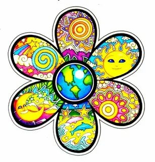 ☮ American Hippie Art ☮ Psychedelic Flower Power Hippie stic