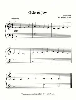 Ode to Joy Free Beginning Sheet Music for Piano Piano sheet 