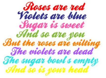 rude poem Roses Are Red, Violets Are Blue Know Your Meme