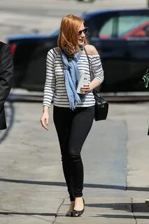 JESSICA CHASTAIN Arrives and Leaves 'Jimmy Kimmel Live' in H