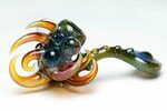 Glass Pipes Red Octopus Pendant Collectable Tobacco Pipe ins