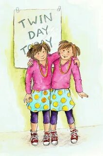 Twins clipart twin day - Pencil and in color twins clipart t