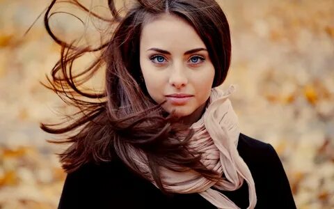 #4572236 #windy, #eyes, #blue eyes, #Ann Nevreva, #scarf, #b