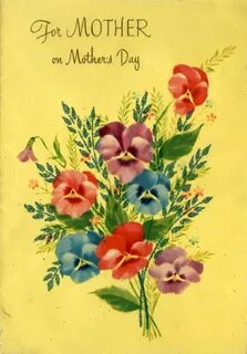 Vintage Mother's Day Card Mothers day cards, Vintage cards, 