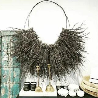 Palm Husk Wall Hanging, XL and Small sizes available at LuMu