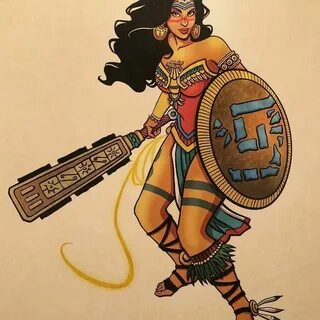 Aztec Wonder Woman Wonder woman art, Aztec warrior, Wonder w