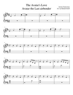 The Avatar's Love Avatar the Last Airbender Sheet music for 