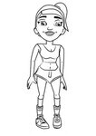 Tasha from Subway Surfers Coloring Page - Free Printable Col