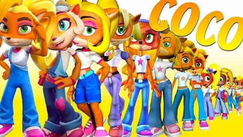 Evolution of Coco Bandicoot in Crash Bandicoot Games (1997 -