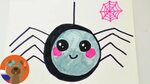 Урок рисования для детей, Кавайный паук в японском