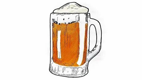 How to draw a beer mug step by step Beer mug drawing Realist