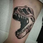 T rex skull tattoo Tattoo designs men, Dinosaur tattoos, Tat
