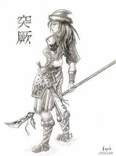 Line Art Easy Female Warrior Drawing - Download Free Mock-up