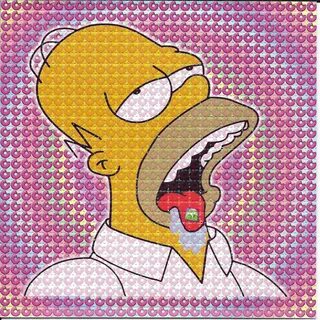Doped Homer Simpson LSD Acid Blotter Art Etsy