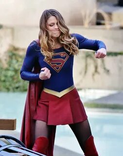 Melissa Benoist on Supergirl set -10 GotCeleb