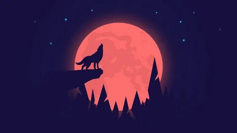 Howling Wolf Night Moon 4K Wallpapers Wallpapers HD