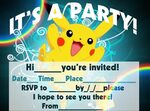 Pokemon Birthday Invitation Templates Free Pokemon invitatio