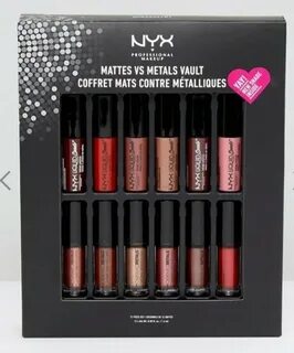 NYX Professional Make Up Mini Lip Vault - Matte Vs Metals : 